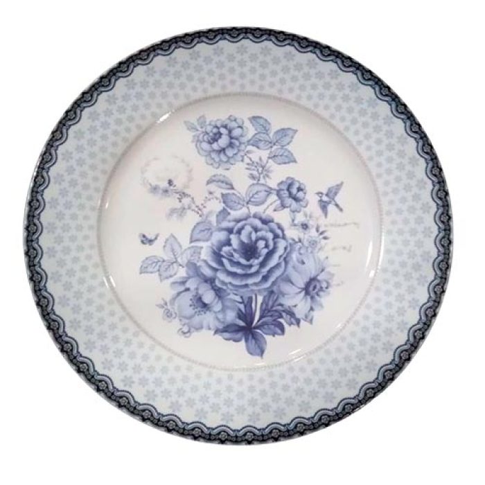 Plato de porcelana blanco