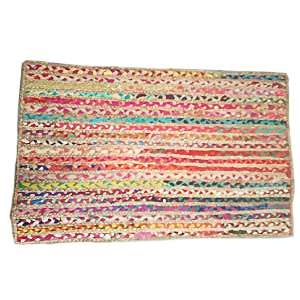 Tapete rectangular trenzado