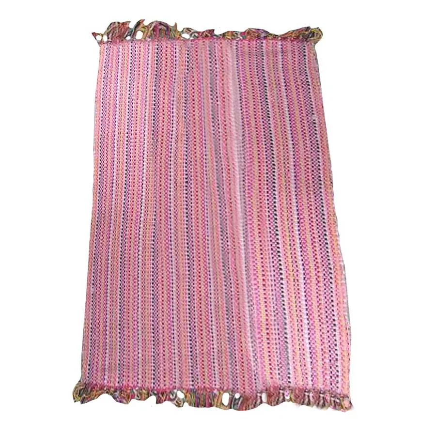 Tapete textil con rayas