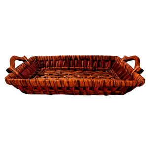 Canasta rectangular roja