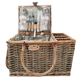 Canasta/picnic espacio p/3 botellas