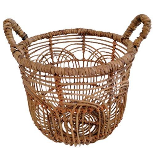 Cesto redondo de rattan