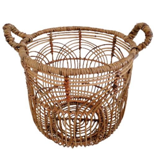 Cesto redondo de rattan