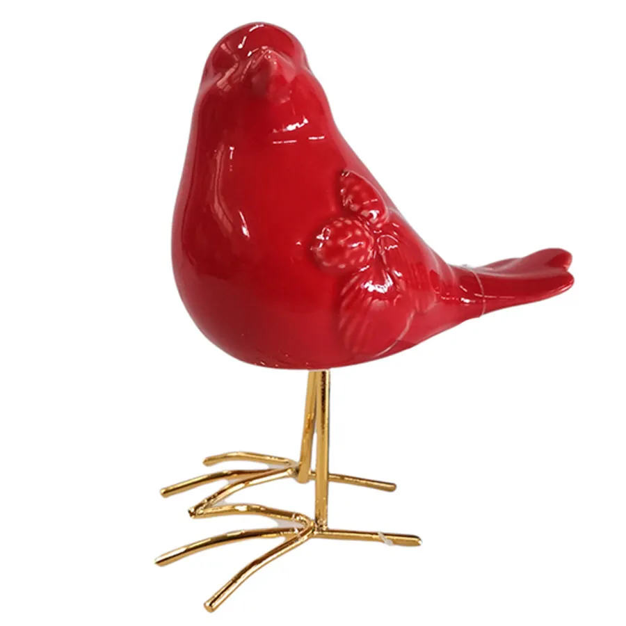 Pájaro de porcelana rojo - Galerías el Triunfo - 044071821327