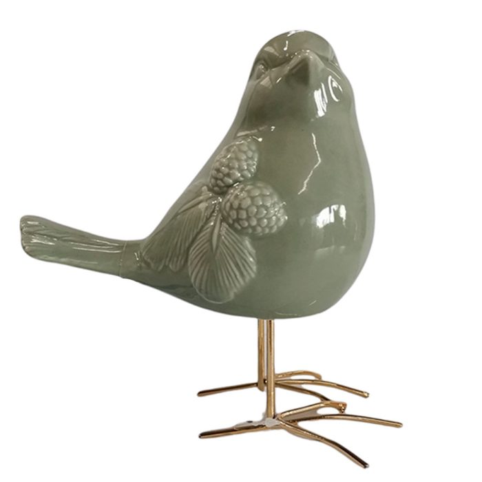 Pájaro de porcelana verde - Galerías el Triunfo - 044071821328