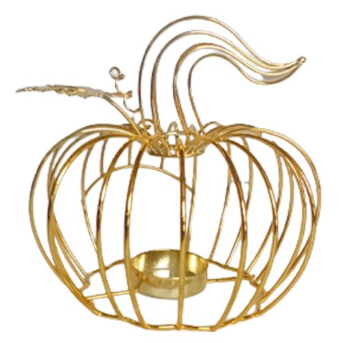 Calabaza de metal dorado