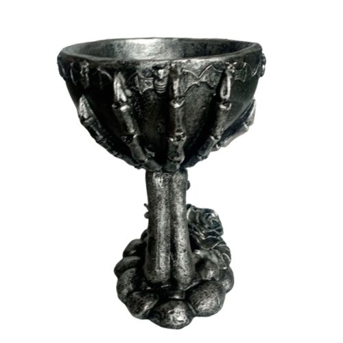 Candelabro de poliresina plateado