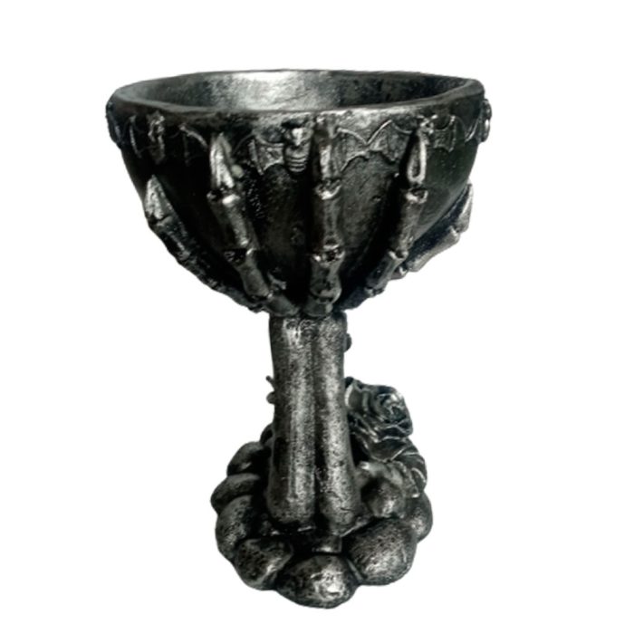 Candelabro de poliresina plateado - Image 2