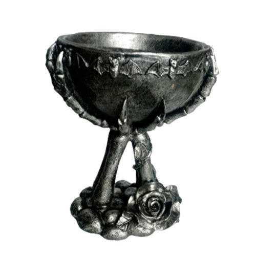 Candelabro de poliresina plateado