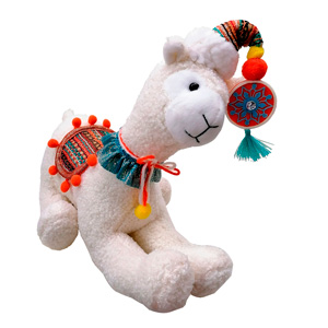 Llama de tela sentada