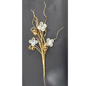 Vara dorada con flores - Galerías el Triunfo - 046022462048