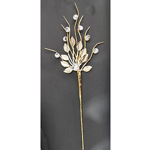Vara dorada con flores