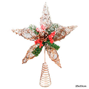 Estrella nevada con follaje - Galerías el Triunfo - 049072397025