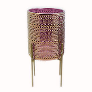 Candelabro de vidrio iridiscente