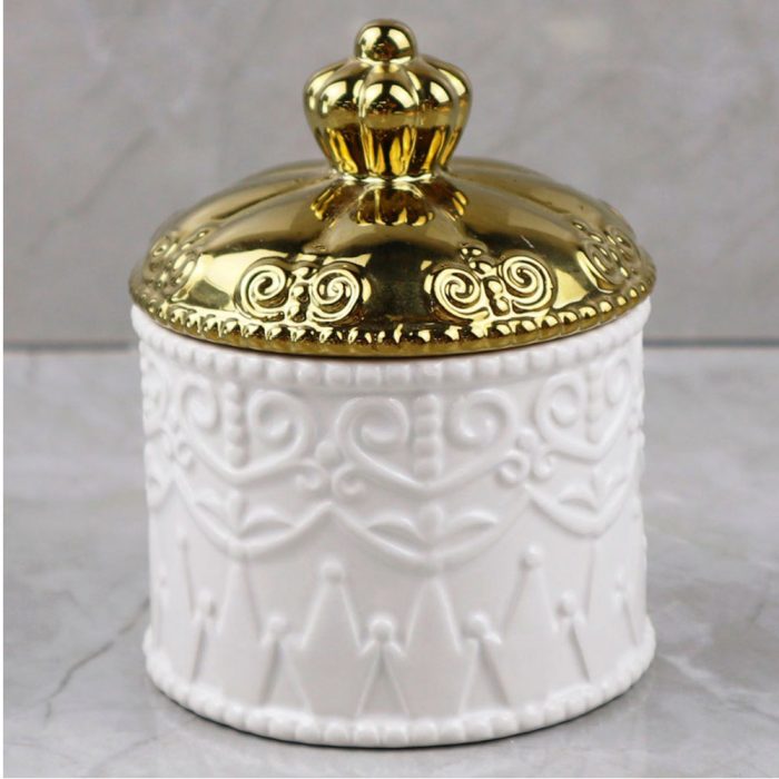 Alhajero de porcelana blanco - Galerías el Triunfo - 049072578094