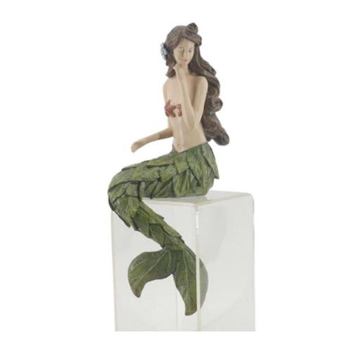 Sirena de poliresina sentada