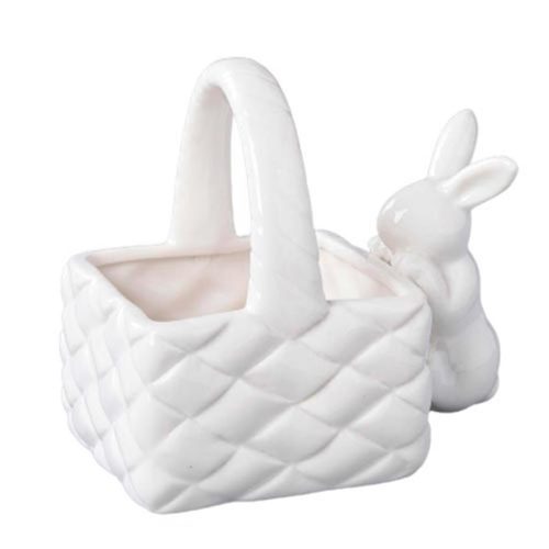 Canasta cuadrada de ceramica