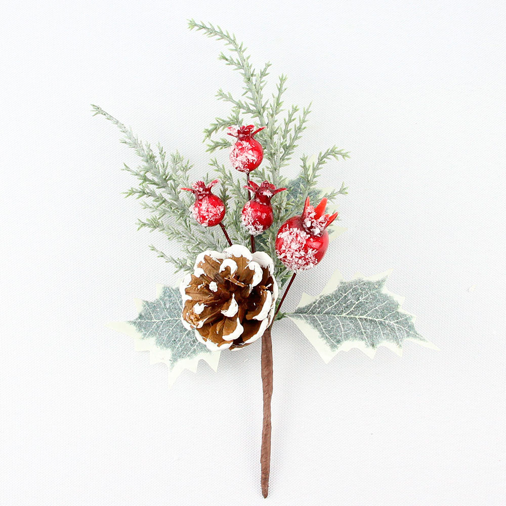 Corsage de follaje nevado - Galerías el Triunfo - 049072724125