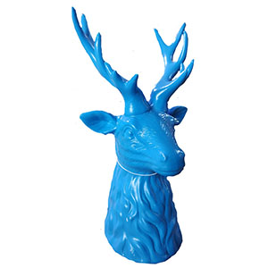Cabeza de reno azul