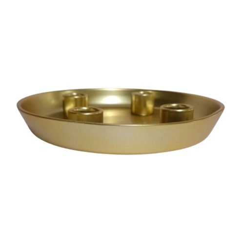 Candelabro dorado de resina