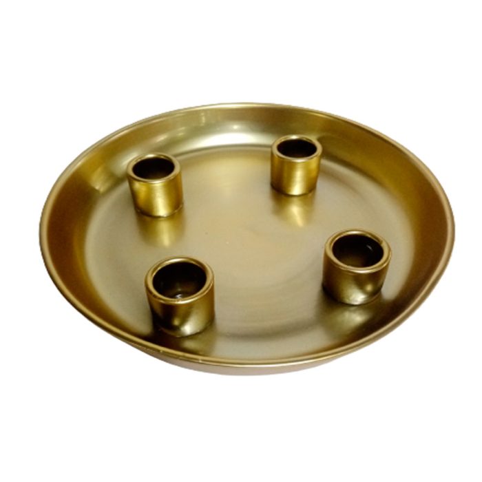 Candelabro dorado de resina - Image 3