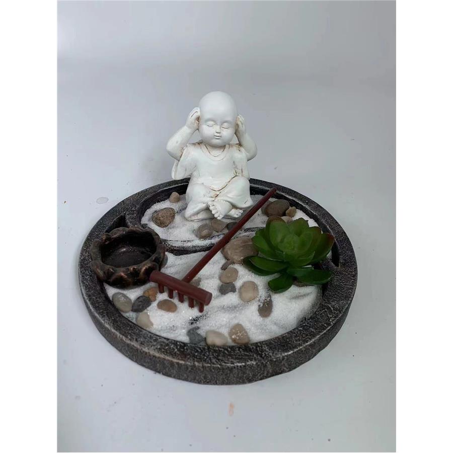 Buda blanco sentado - Galerías el Triunfo - 049072778423