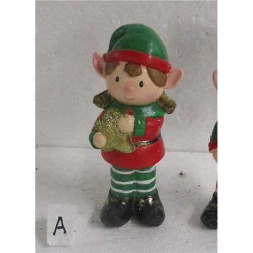 Duende de poliresina rojo