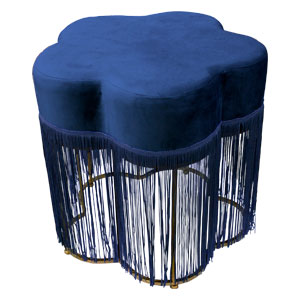 Taburete azul marino diseño