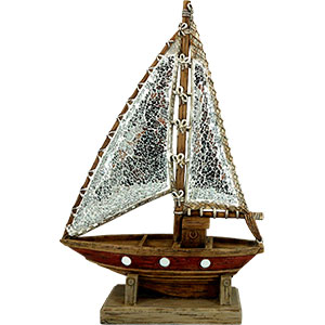 Velero rojo con vitroespejos - Galerías el Triunfo - 061072503018