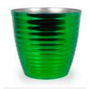 Maceta de plástico verde
