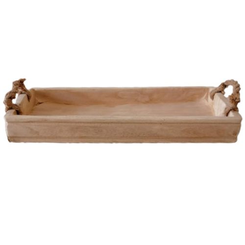 Charola rectangular de madera