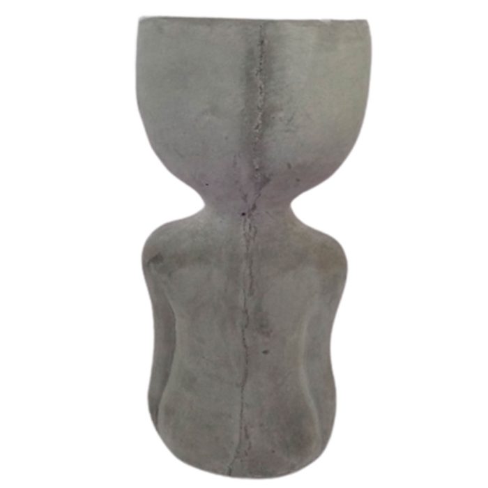 Maceta de cemento gris - Image 3