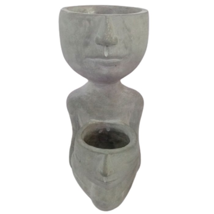 Maceta de cemento gris - Galerías el Triunfo - 072072763020