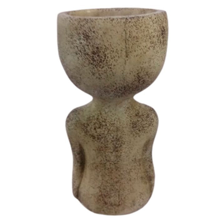 Maceta de cemento beige - Image 3
