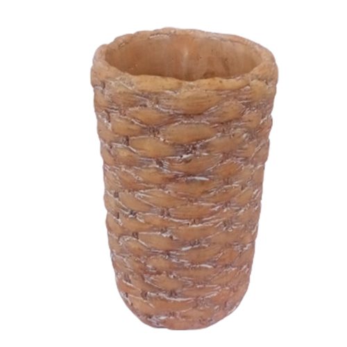 Maceta de cemento cilíndrica