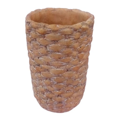 Maceta de cemento cilíndrica