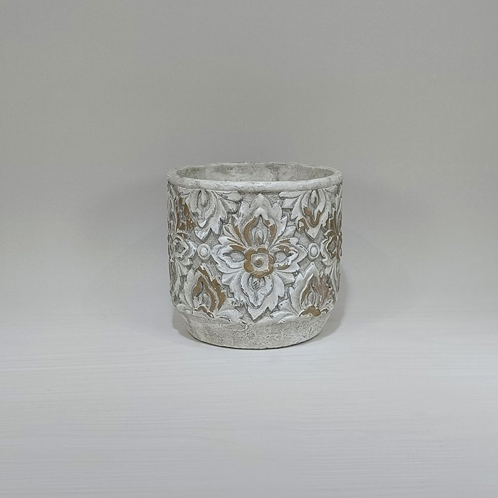Maceta cilíndrica gris - Galerías el Triunfo - 072072763111