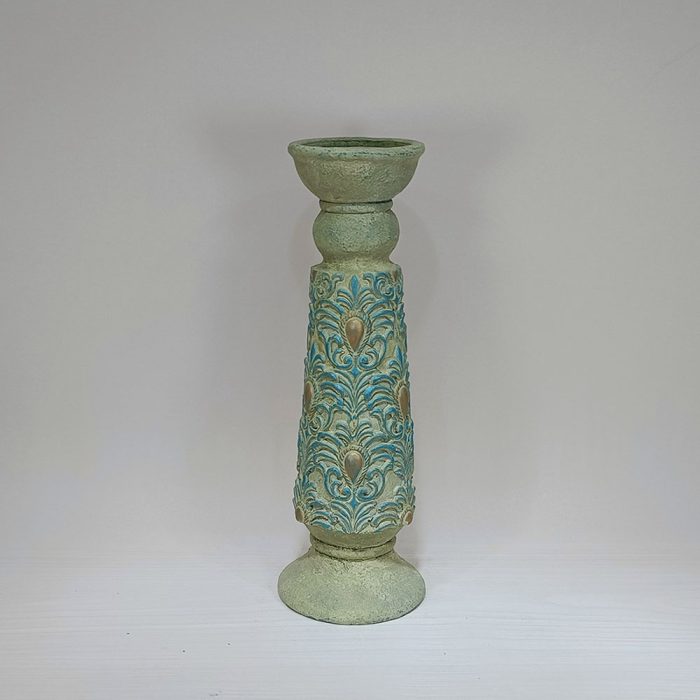 Candelabro azul de cemento - Galerías el Triunfo - 072072763116