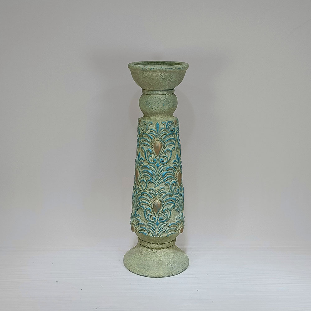 Candelabro azul de cemento - Galerías el Triunfo - 072072763116