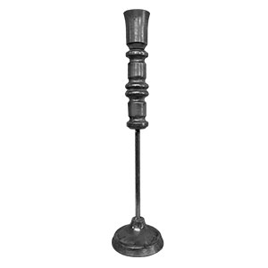 Candelabro de metal plateado