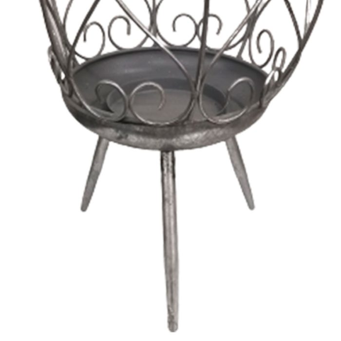 Candelabro de metal plateado - Image 2