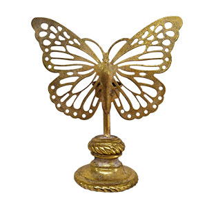 Candelabro de metal dorado
