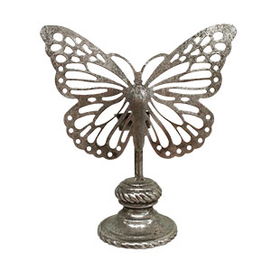 Candelabro de metal plateado