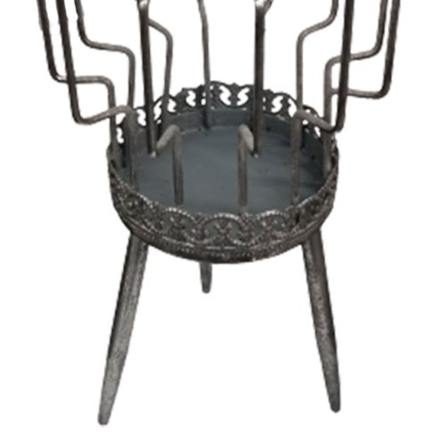 Candelabro de metal plateado