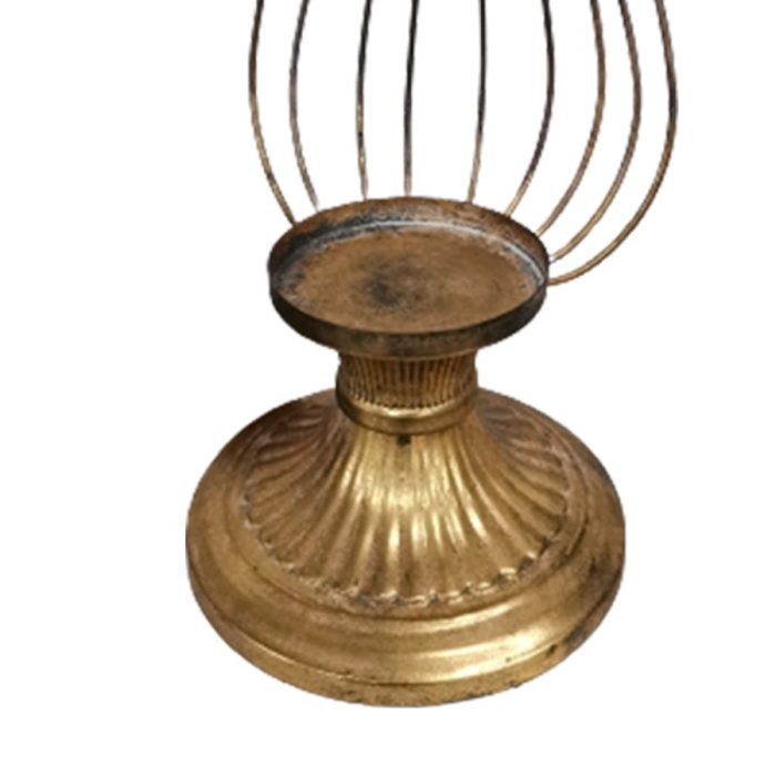 Candelabro de metal dorado - Image 2