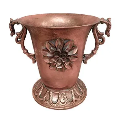 Maceta de metal cobre