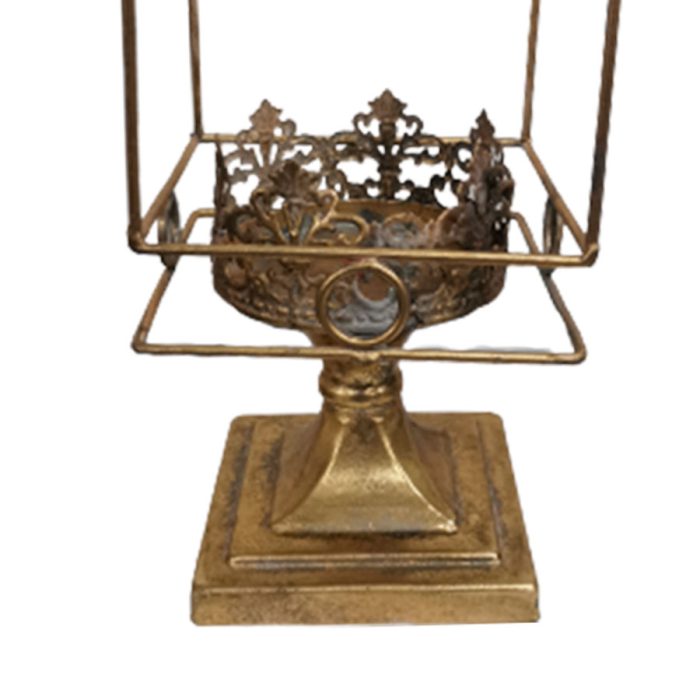 Candelabro de metal dorado - Image 2