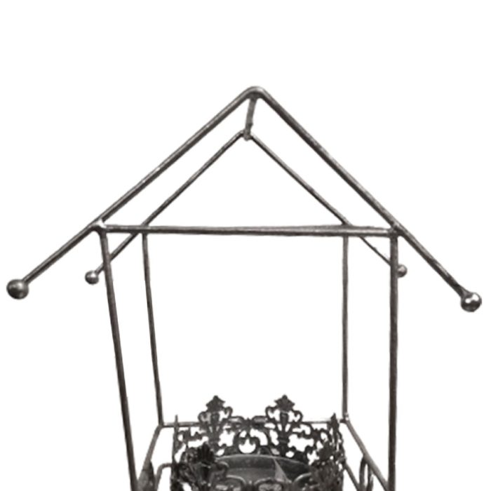 Candelabro de metal plateado - Image 3