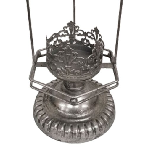 Candelabro de metal plateado