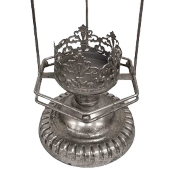Candelabro de metal plateado - Image 2